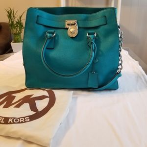 Michael Kors Hamilton Medium Teal green Satchel